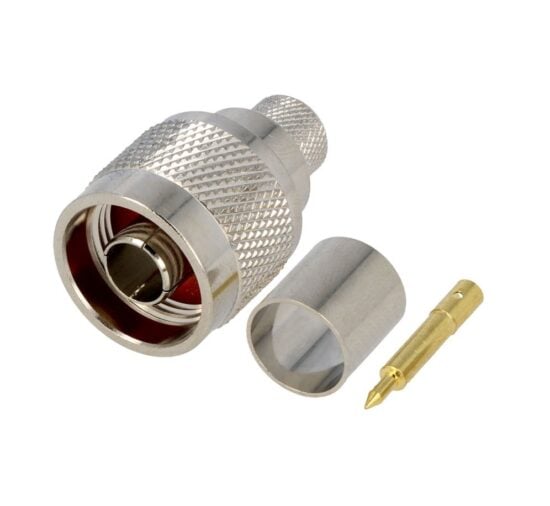 Conector coaxial N macho Crimpar
