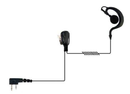 micro-auricular jetfon JR-1701 EIL/C para Icom, Rexon, conector S acodado