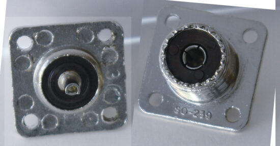 Conector Jetfon SO-239 de base para chasis PL-259