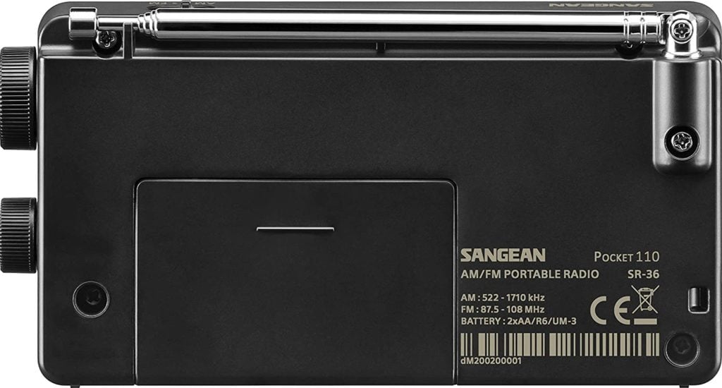 Sangean SR-36 Radio Portable Pocket 110 Noir - Son Puissant Et Réception Exceptionnelle