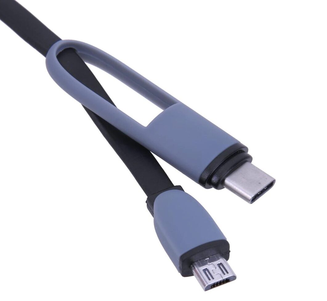 cable USB 2 en 1 Tipo C y microUSB