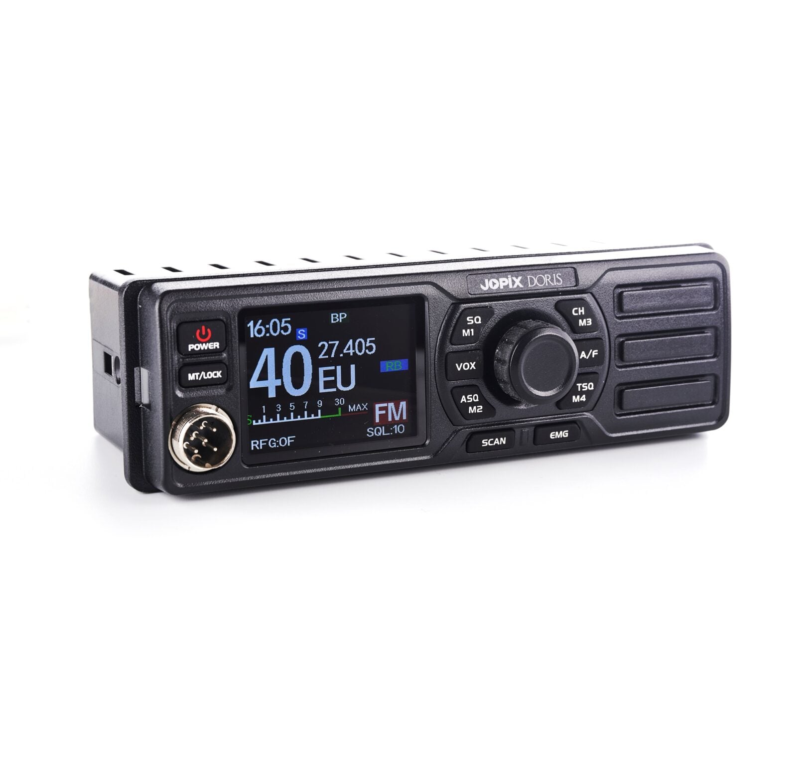 Jopix Radio CB GS30 40 CH AM/FM 12-24V ASQ RF Ecran Gain Multicolore Talkie Walkie 43699367