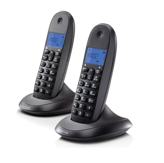 Motorola C1002 LB+ Negro, Pack DUO teléfonos inalámbricos