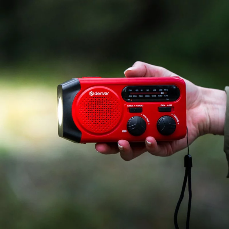 Denver SCR-2010 Radio de emergencia AM/FM con dinamo