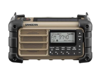 Sangean Survivor MMR99 Desert Tan Receptor radio FM/DAB+ Bluetooth, dinamo y linterna