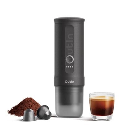 Outin Nano Gris, cafetera portátil espresso 20 bares
