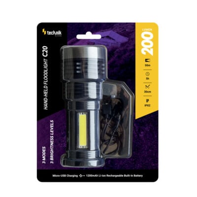 Technik C20 Foco de mano (200 lúmenes) XPE LED + micro USB