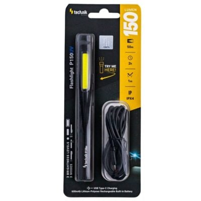 Technik P150UV Linterna LED (150 lúmenes) + UV + USB-C
