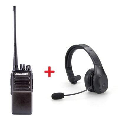 Bundle DYNASCAN 240BT UHF (400-480 MHz) + ANYTONE Q9 BT Wireless Headset